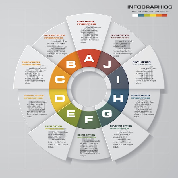 10 Opcji Prezentacji Biznesu Infografiki Szablon.