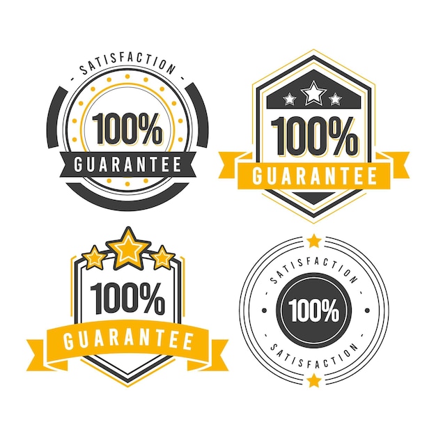 100% kolekcja etykiet gwarancyjnych