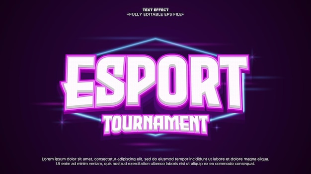 143 Turniej e-sportowy Efekt tekstowy 3D