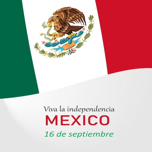 16 września Niepodległość Meksyku - Banner dla pracy społecznej Dia 16 de Septiembre, Independencia de Mexico tło.