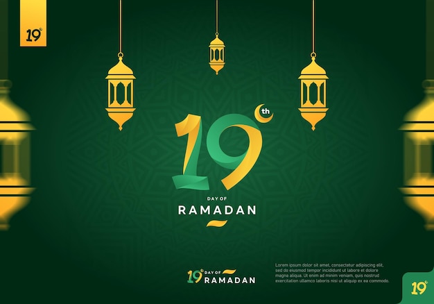 19 Dzień Ikony Logo Ramadanu