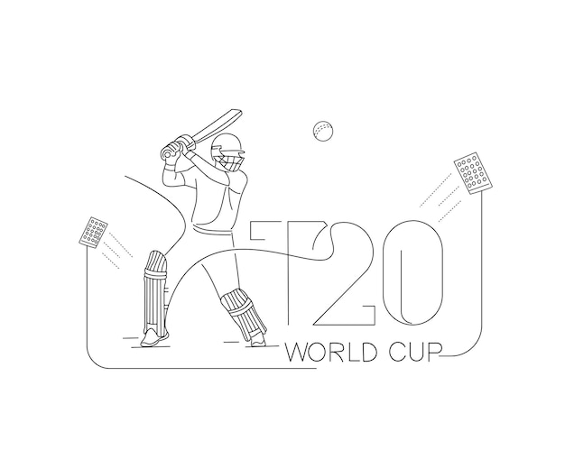 1T20 mistrzostwa świata w krykieta plakat szablon broszura ozdobiona ulotka projekt banera