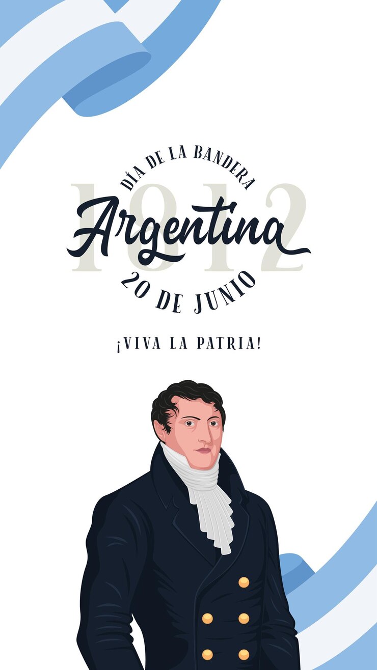 20 de Junio da la Bandera Argentina Manuel Belgrano Niech żyje Ojczyzna 1812