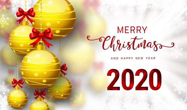 2020 Wektor Szczęśliwego Nowego Roku I Kartkę Z życzeniami Wesołych świąt.