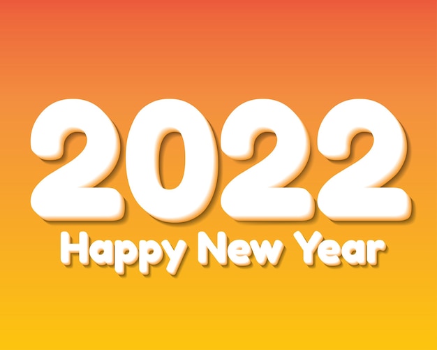 2022 szczęśliwego nowego roku. numery w stylu 3D. wektorowe liczby liniowe. projektowanie kart okolicznościowych. ilustracji wektorowych. Wolny wektor.