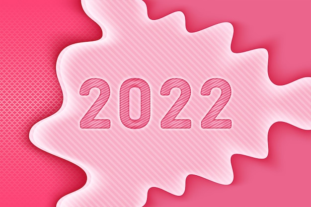 2022 Szczęśliwego Nowego Roku Z Abstrakcyjnym Ornamentem Wycinanym Z Papieru