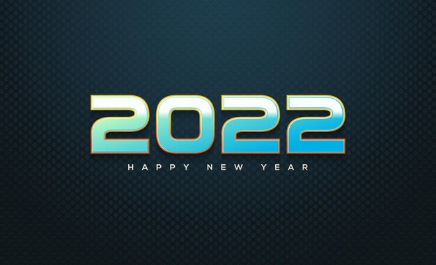 2022 szczęśliwego nowego roku z eleganckimi i luksusowymi numerami