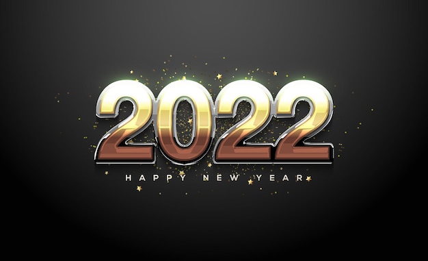 2022 Szczęśliwego Nowego Roku Z Wyjątkowym I Luksusowym Designem