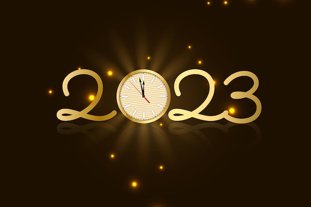 2023 piękny luksusowy projekt banera z czekoladą i złotym kolorem lub efektem bokeh