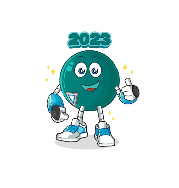 2023 robot charakter kreskówka maskotka wektor