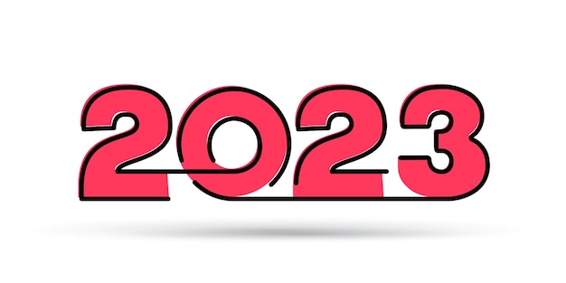 2023 rok ikona prosta ilustracja