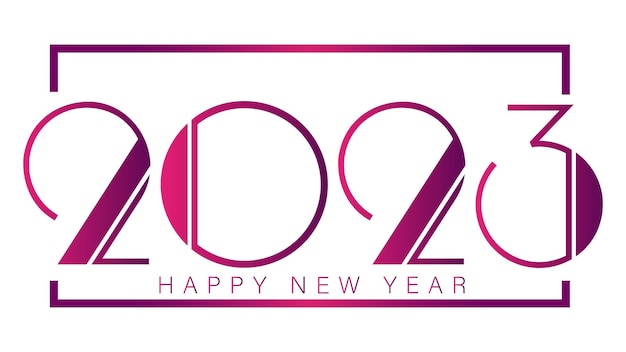 2023 Szczęśliwego Nowego Roku Logo Tekst Projekt 2023 Numer Szablon Projektu Ilustracji Wektorowych, 2023 Logo