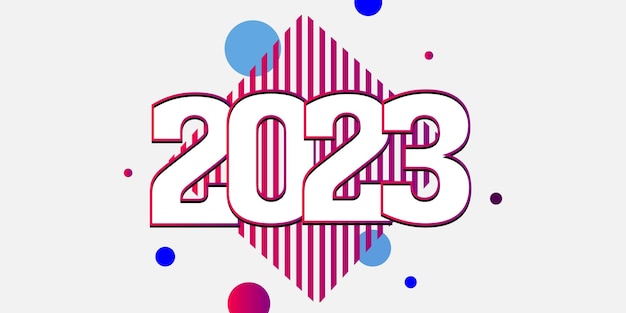 2023 Szczęśliwego Nowego Roku Logo Tekst Projekt 2023 Numer Szablon Projektu Wektor Z Ilustracji
