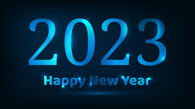 2023 Szczęśliwego Nowego Roku neonowe tło