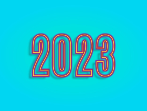 2023 szczęśliwego nowego roku pozdrowienia kreatywna unikalna koncepcja i luksusowa ilustracja wektorowa
