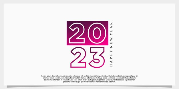 2023 szczęśliwego nowego roku projekt logo 2023 numer projektu szablonu ilustracji wektorowych