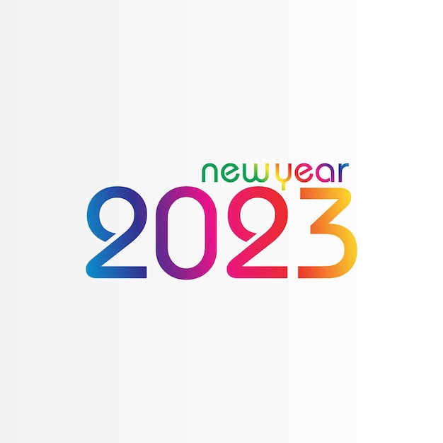 Plik wektorowy 2023 szczęśliwego nowego roku. projekt na baner, plakat, kartkę z życzeniami, grafikę wektorową.