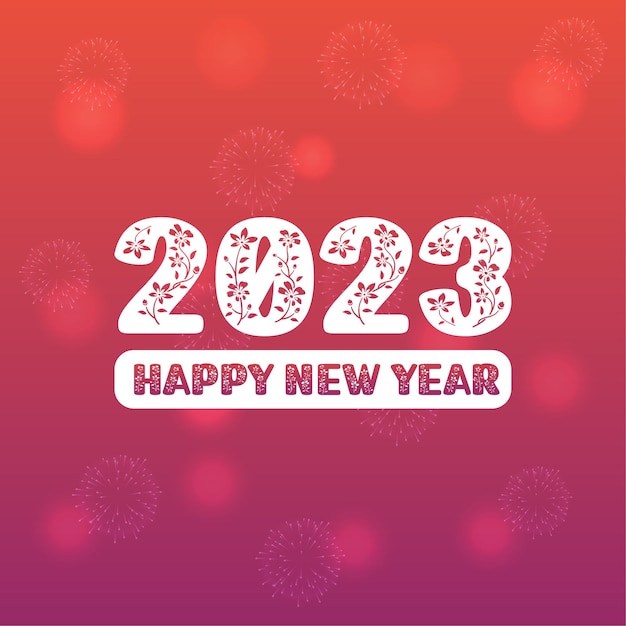 2023 Szczęśliwego Nowego Roku Projekt Tła. Kartkę Z Życzeniami, Baner, Plakat. Ilustracja wektorowa