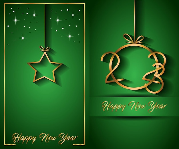 2023 Szczęśliwego Nowego Roku Tło Dla Sezonowych Zaproszeń, świątecznych Plakatów, Kartek Z życzeniami