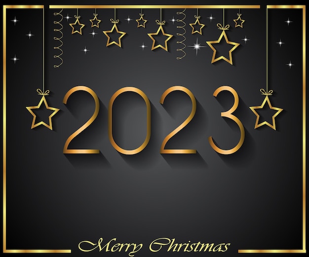 Plik wektorowy 2023 wesołych świąt tło dla sezonowych zaproszeń, plakatów festiwalowych, kartek z życzeniami