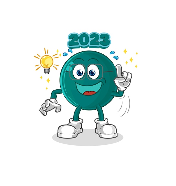 2023 wpadł na pomysł wektora maskotki kreskówki