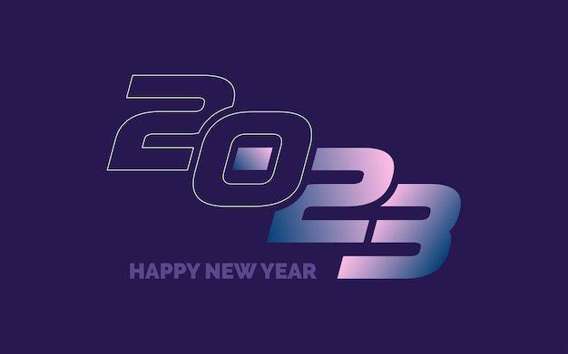2045 Symbole Szczęśliwego Nowego Roku Nowy Rok 2023 Projekt Typografii 2023 Numery Logotyp Ilustracja Ilustracja Wektorowa