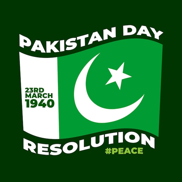 23 Marca Pakistan Day Design Concept Ilustracji Wektorowych