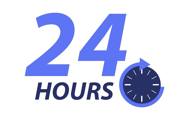 Plik wektorowy 24 godzin usługi