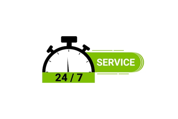 Plik wektorowy 24-godzinny 7-dniowy element wektora usługi