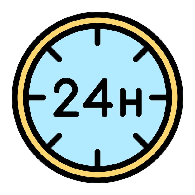 Plik wektorowy 24 godziny ilustracja projektowania ikon wektorowych