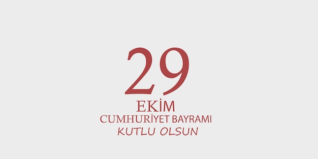 Plik wektorowy 29 ekim - 29 października dzień republiki tureckiej