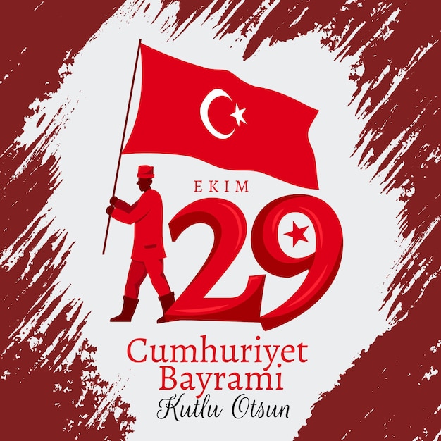 Plik wektorowy 29 ekim narodowej niepodległości turcji