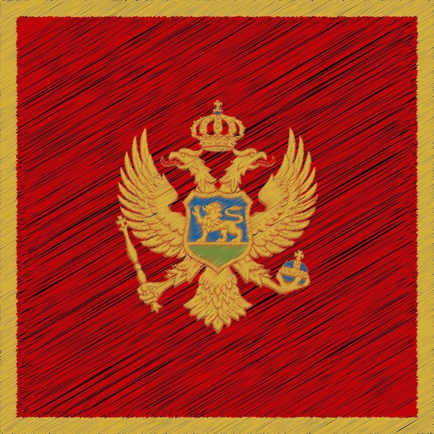 3 Czerwca Projekt Flagi Z Okazji Dnia Niepodległości Czarnogóry
