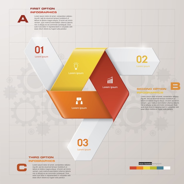 3 Kroki Arrow Szablon Infografics