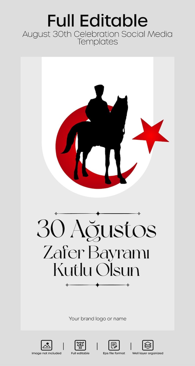 30 sierpnia obchody edytowalny ręcznie rysowane szablon mediów społecznościowych