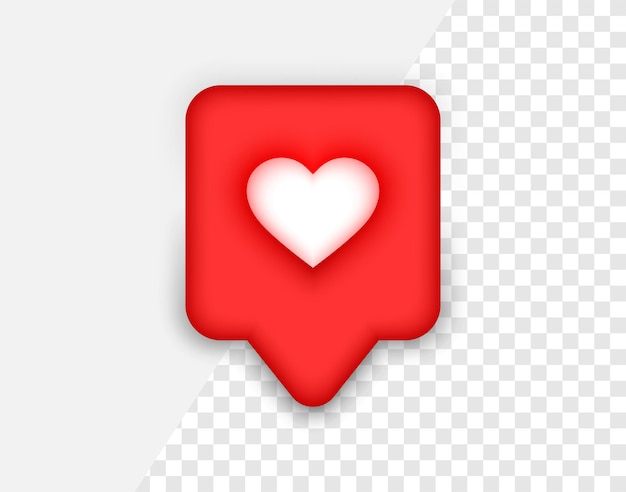 3d Bańka Mowy Serce Pęcherzyki Powiadomienia O Miłości W Mediach Społecznościowych, Takie Jak Ikona