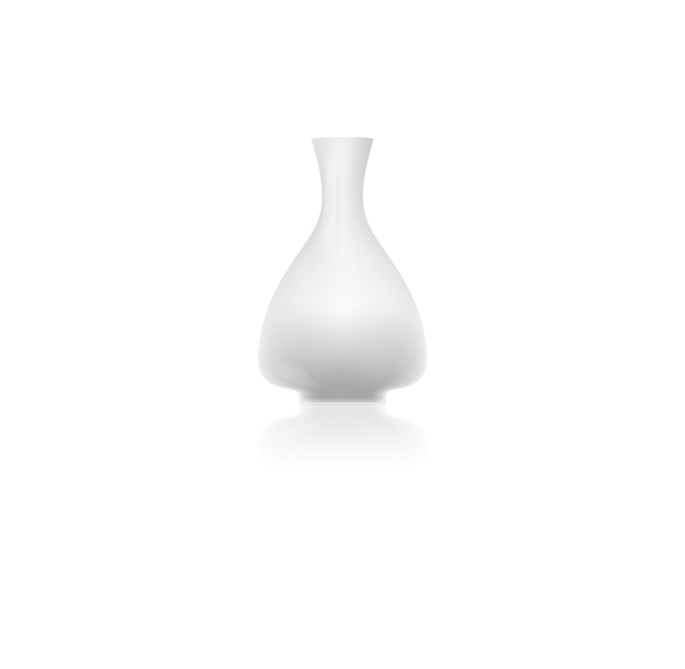 3d Biały Ceramiczny Wazon Nowoczesny Porcelanowy Element Ceramiczny Do Dekoracji Wnętrz Izolowanych