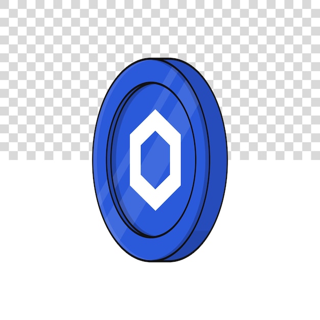 3D Chainlink LINK moneta kryptowaluta technologia łańcucha bloków