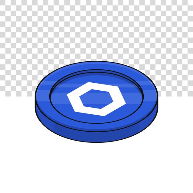 3D Chainlink LINK moneta kryptowaluta technologia łańcucha bloków