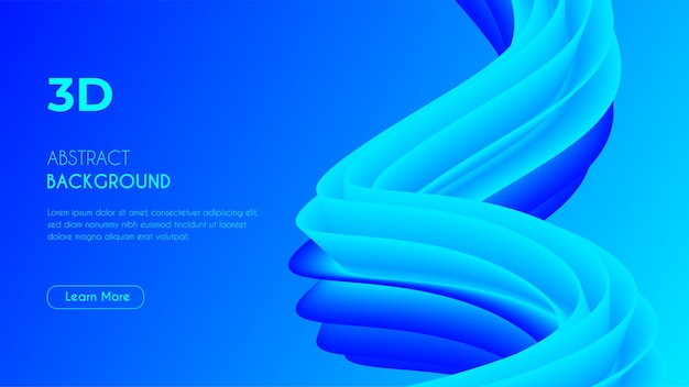 3d Fluid Abstract Tło