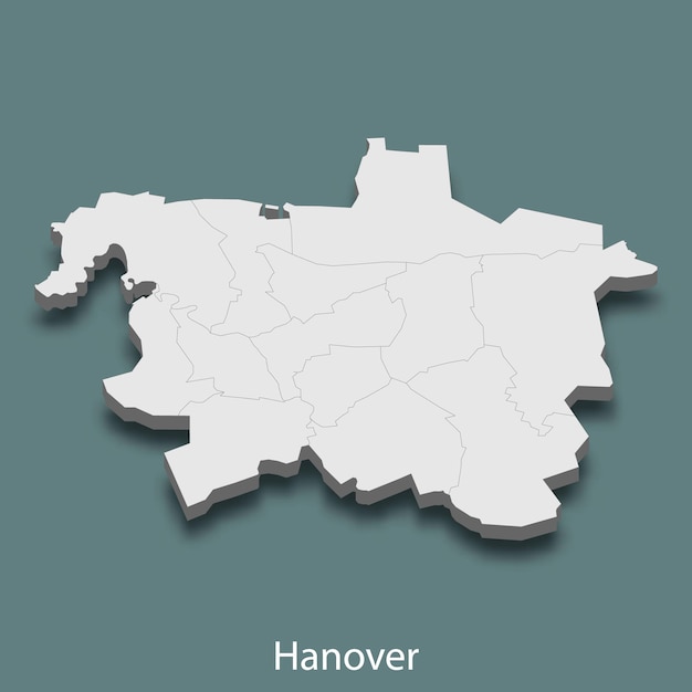 3d Izometryczna Mapa Hanoweru To Miasto W Niemczech