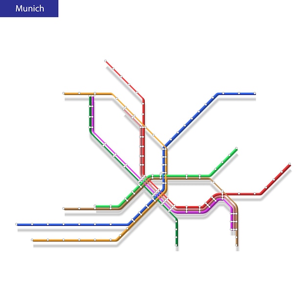 3d Izometryczna Mapa Metra W Monachium