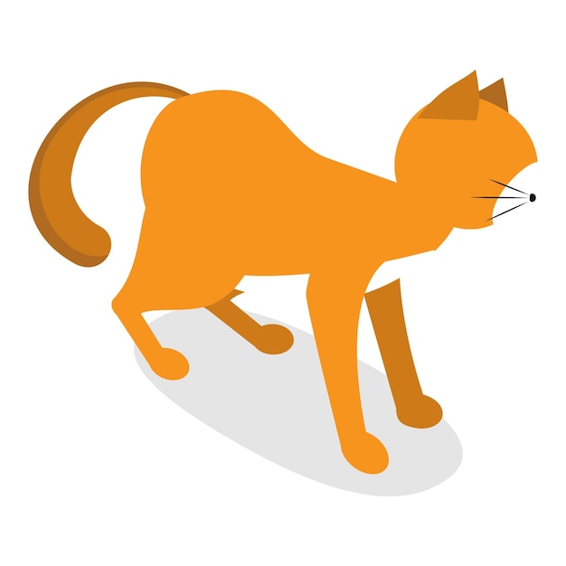 3D izometryczny płaski wektor zestaw zachowań kotów stanowi reakcje Kitty pozycja 11