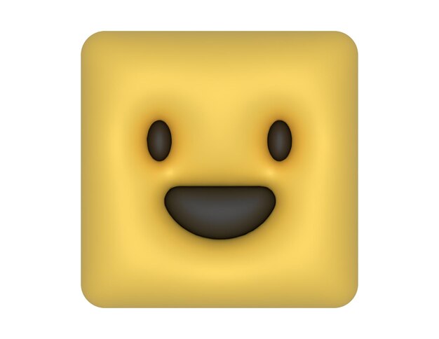 Plik wektorowy 3d kwadratowy typ grinning emoji