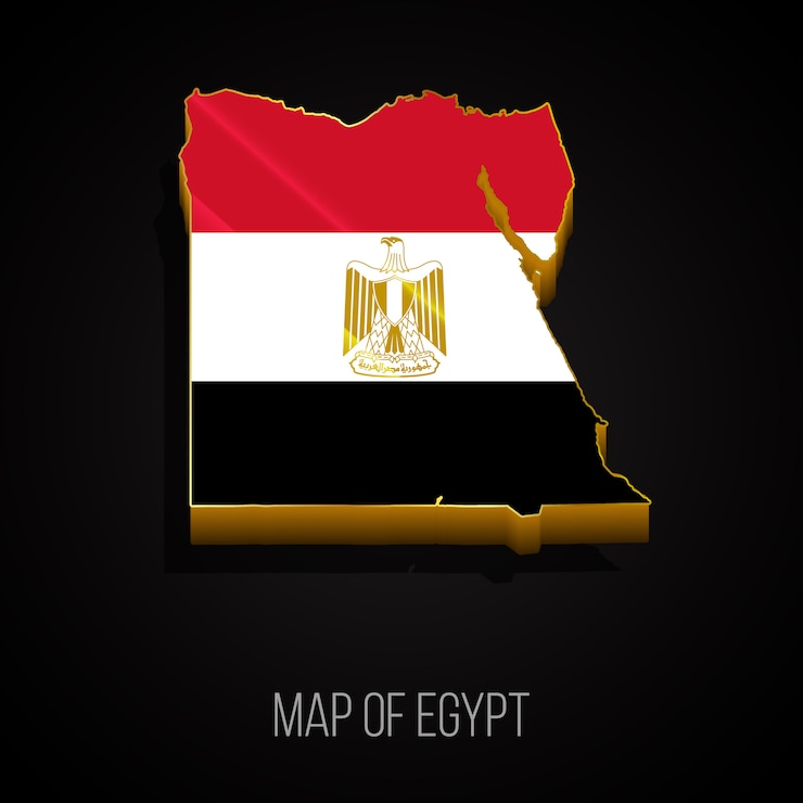 Wektor 3d map of egypt