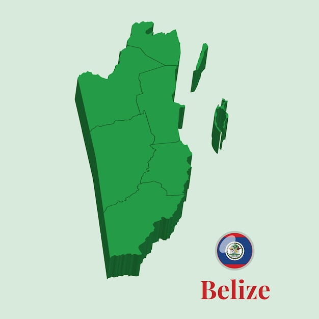 3d Mapa Belize Wektoru Ilustracja Zdjęcia Stock Designs