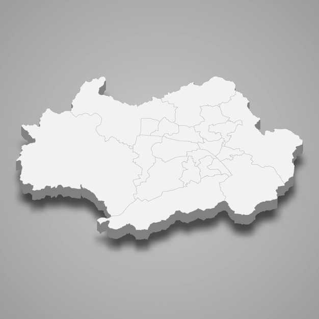 3d mapa regionu Korei Południowej