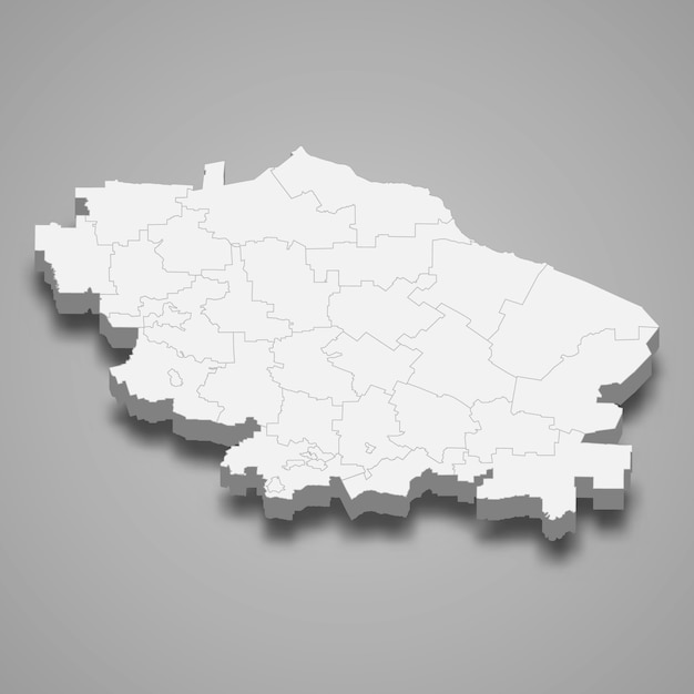 3D mapa regionu Rosji