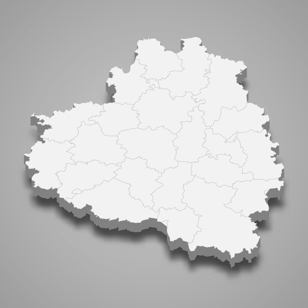 3D mapa regionu Rosji