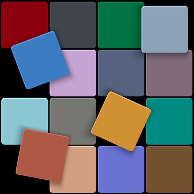 Plik wektorowy 3d minimalny kolorowy kwadratowy tło
